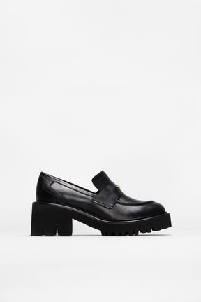 Heeled Loafer Strada | Noble Black Calf Leather