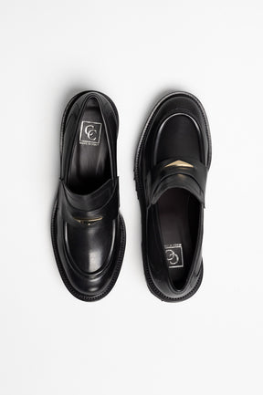 Heeled Loafer Strada | Noble Black Calf Leather