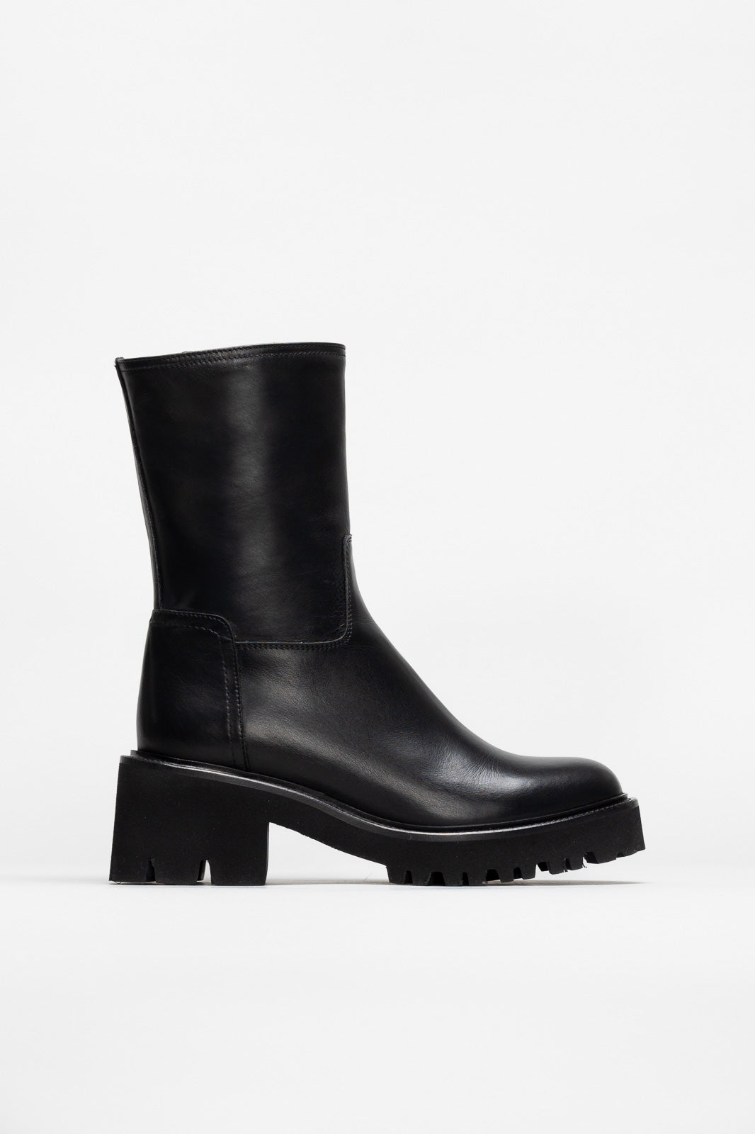 Heeled Boot Strada | Noble Black Calf Leather