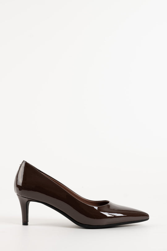 Pump Mia 6cm | Dark Brown Patent Leather