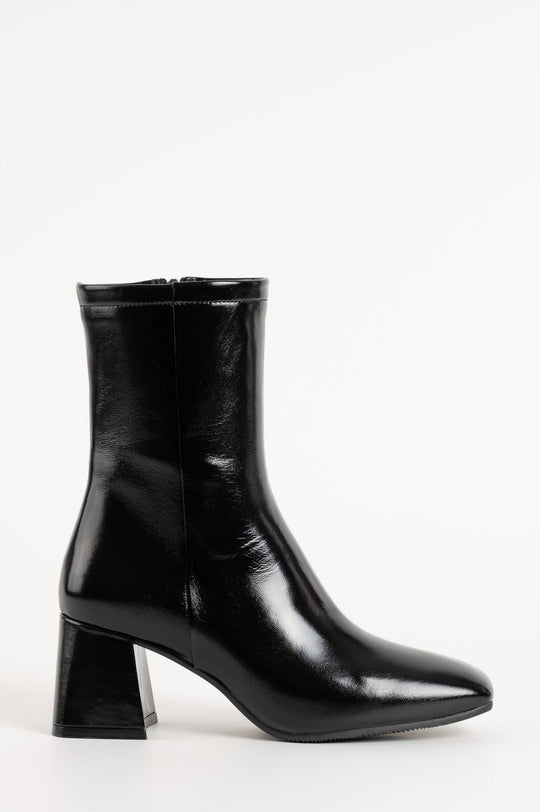 Ankle Boot Juni | Black Patent Nappa Leather