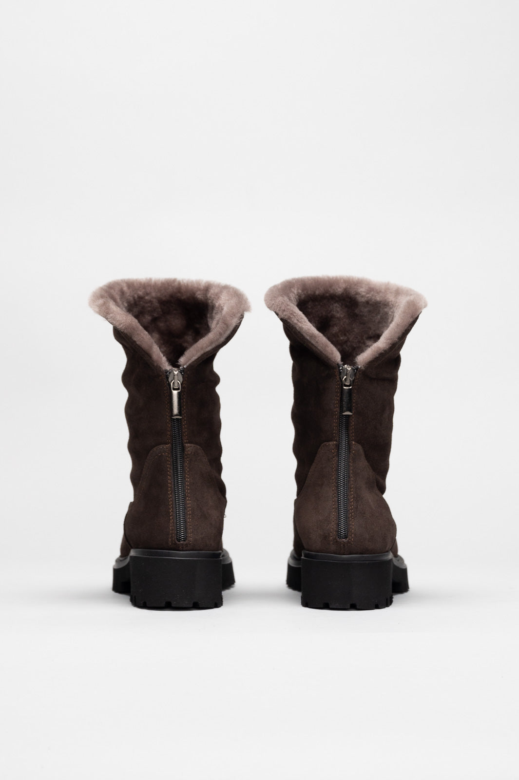 Shearling Boot Piuma | Cacao Brown Brushed Suede