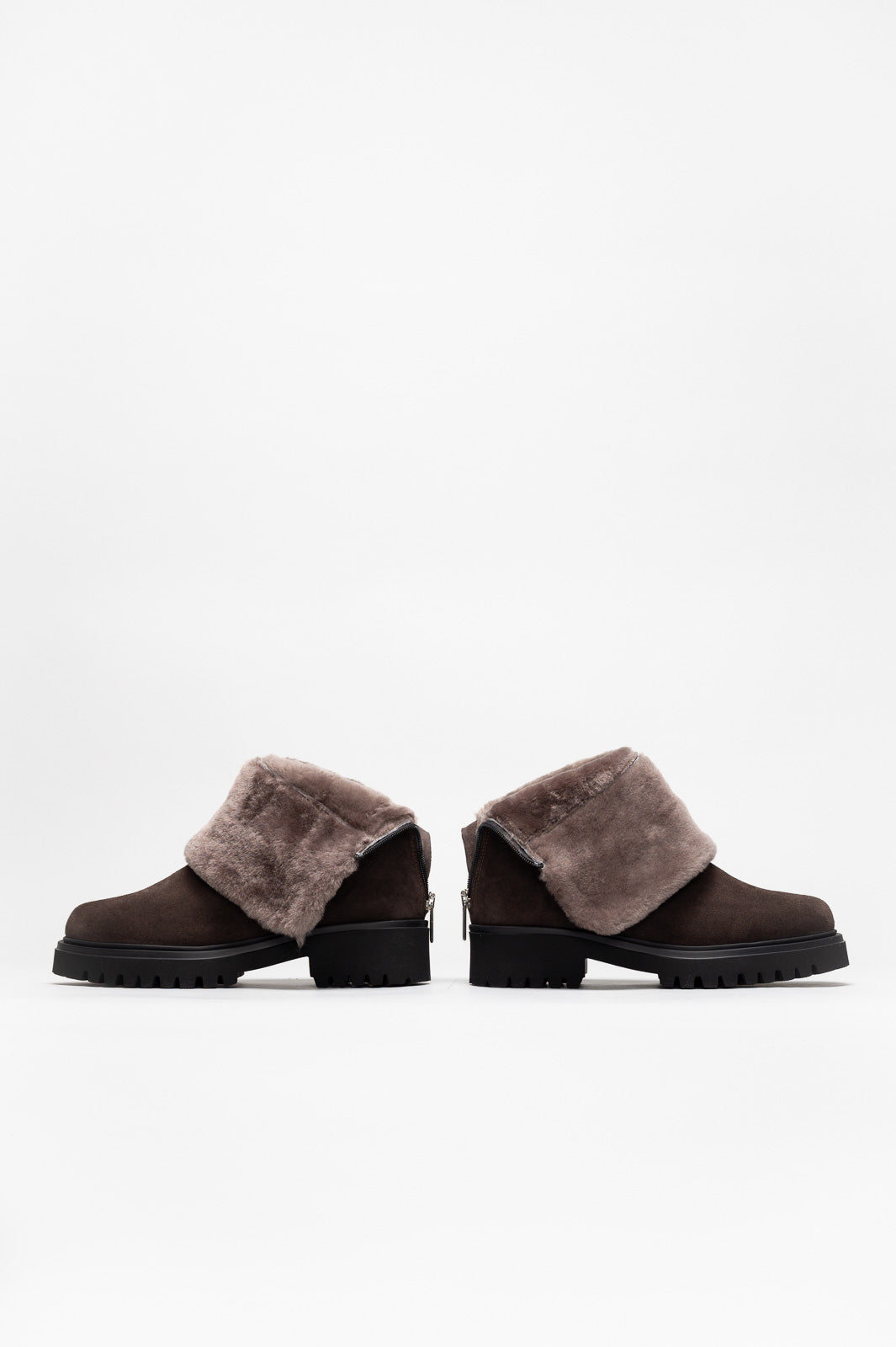 Shearling Boot Piuma | Cacao Brown Brushed Suede