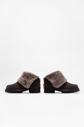 Shearling Boot Piuma | Cacao Brown Brushed Suede