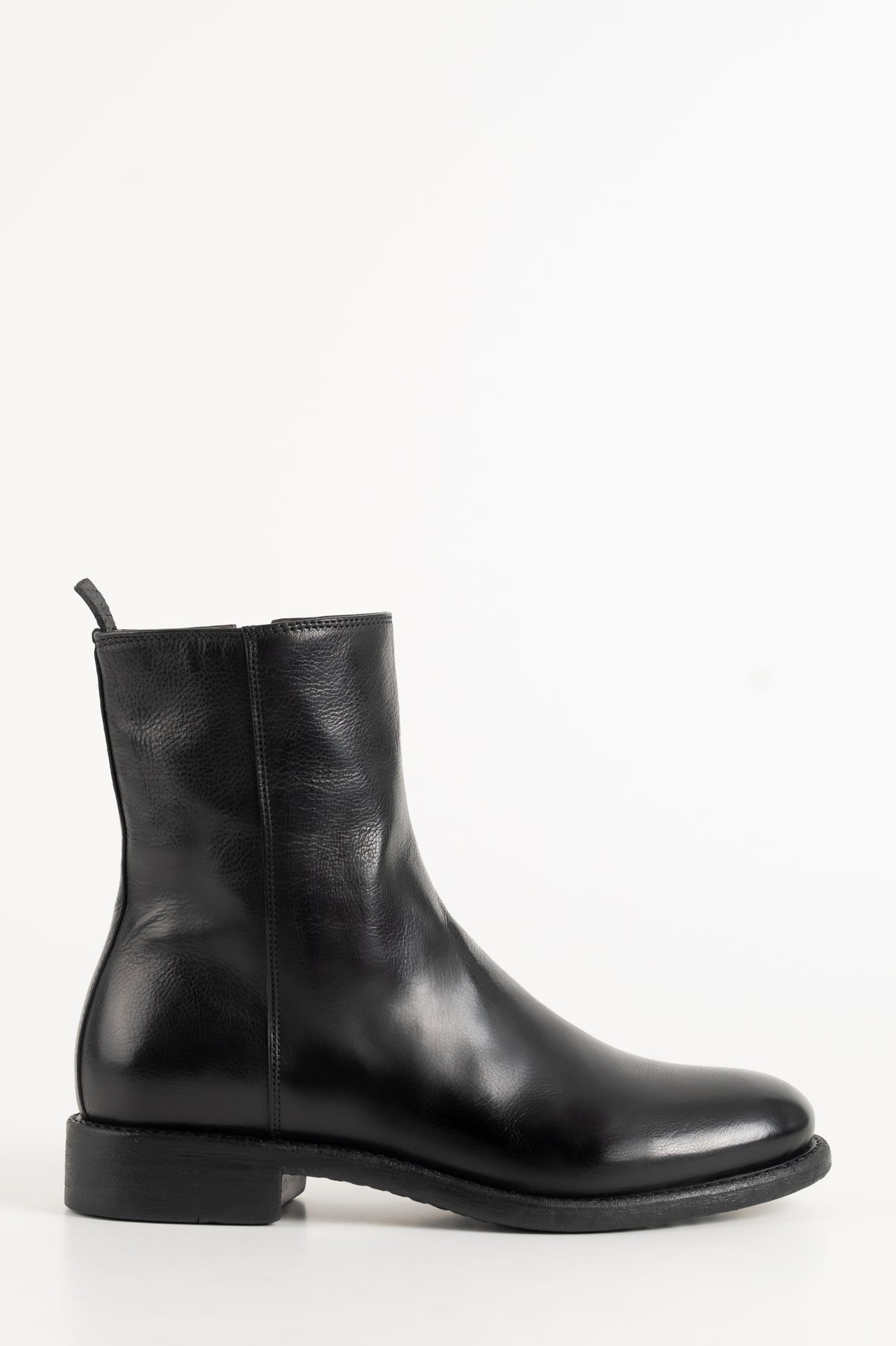 Zipper Boot Salice | Black Calf Leather