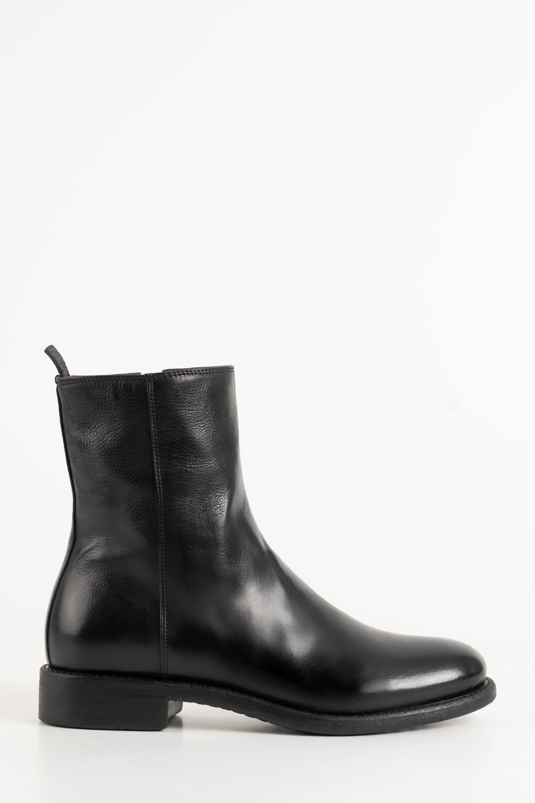 Zipper Boot Salice | Black Calf Leather