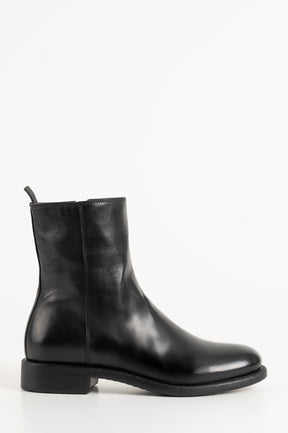 Zipper Boot Salice | Black Calf Leather