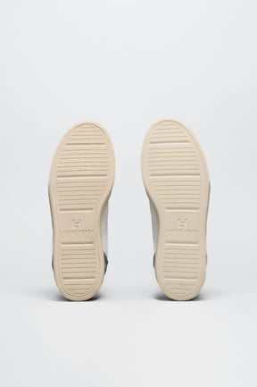 Men's Low-Top Sneaker | White-Grey Vintage Suede