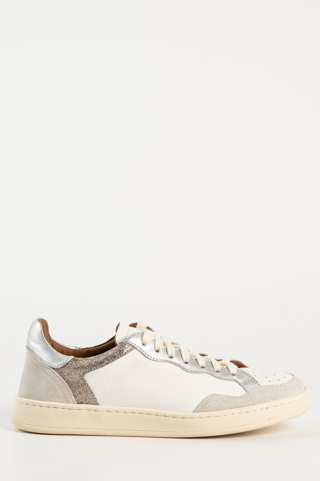 Sneaker Chiara 300 | White Silver Leather
