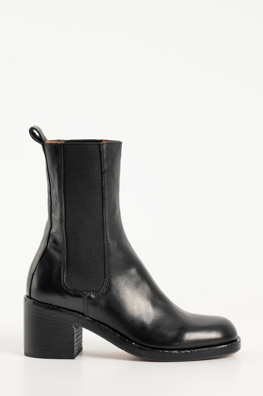 Stretch Boot Corvara | Black Leather