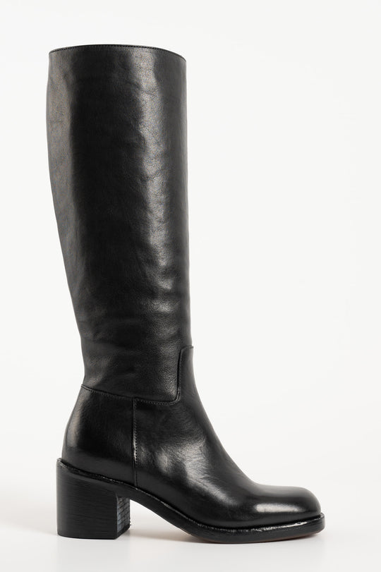 High Boot Corvara | Black Leather