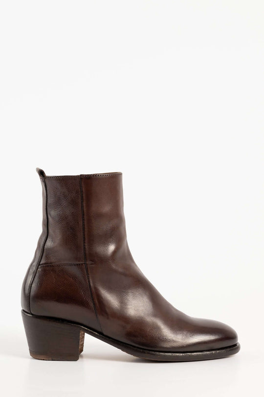 Zipper Boot Linda | Brown Leather