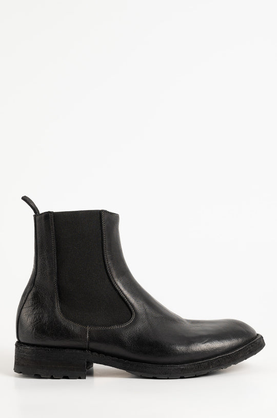Men's Chelsea Boot | Black Washed Buffalo
