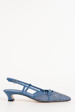 Slingback Pump Alina 028 | Jeans Braided Leather