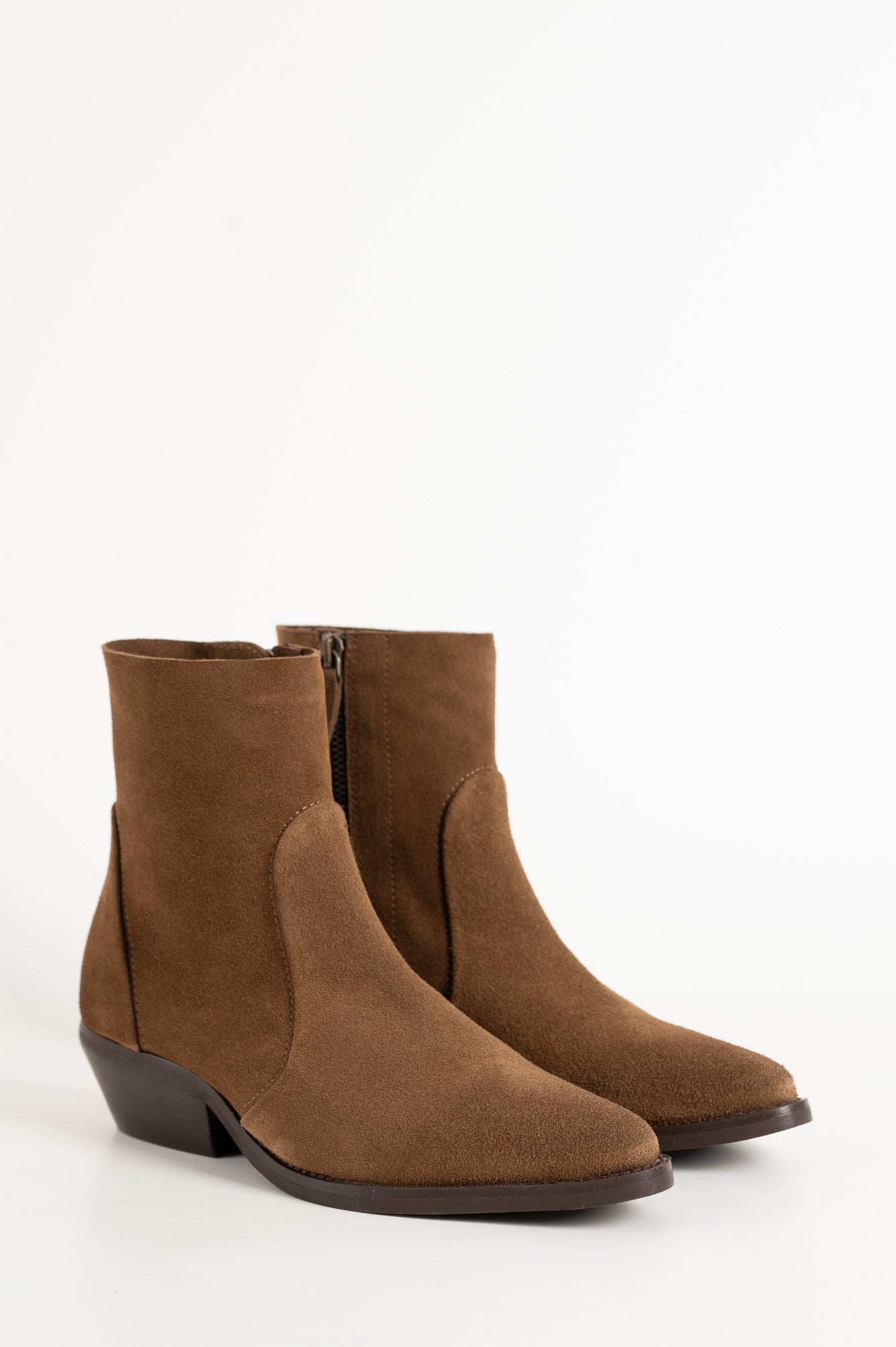 Zipper Boot Sierra | Tobacco Brown Suede