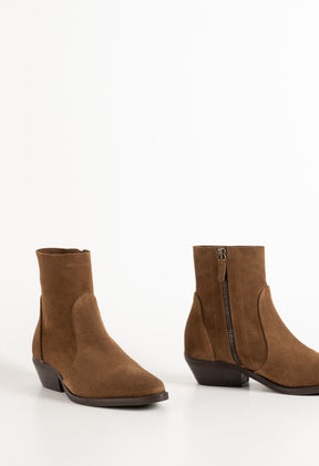 Zipper Boot Sierra | Tobacco Brown Suede