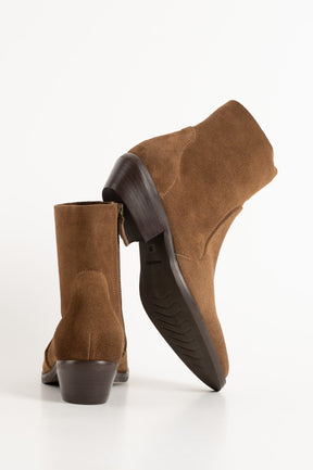 Zipper Boot Sierra | Tobacco Brown Suede