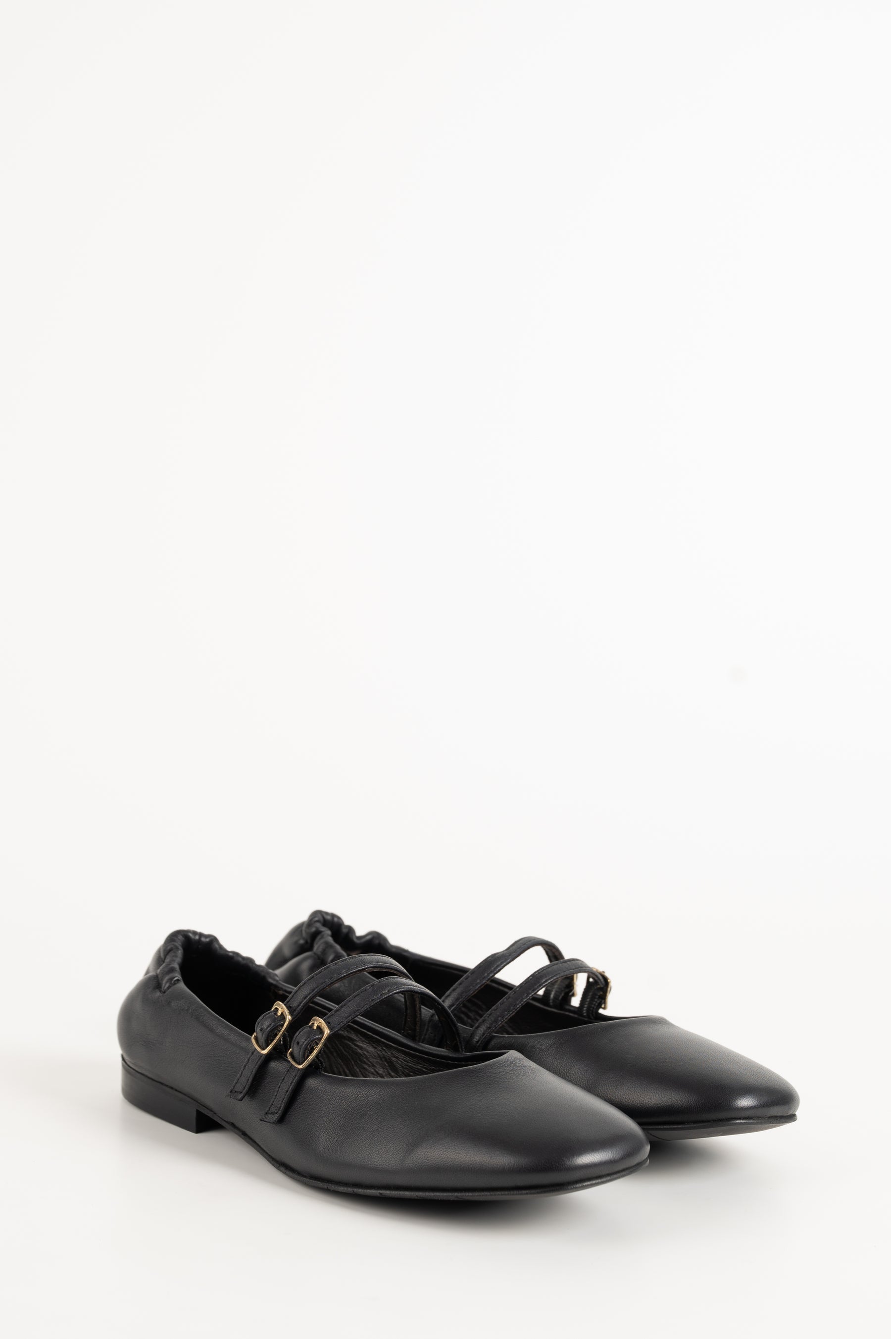 Mary Jane Flat Giana | Abyss Black Nappa Leather