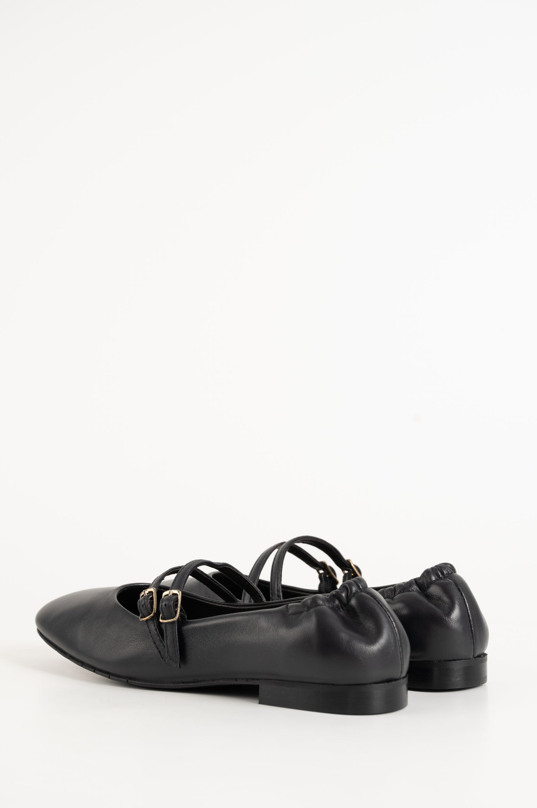 Mary Jane Flat Giana | Abyss Black Nappa Leather