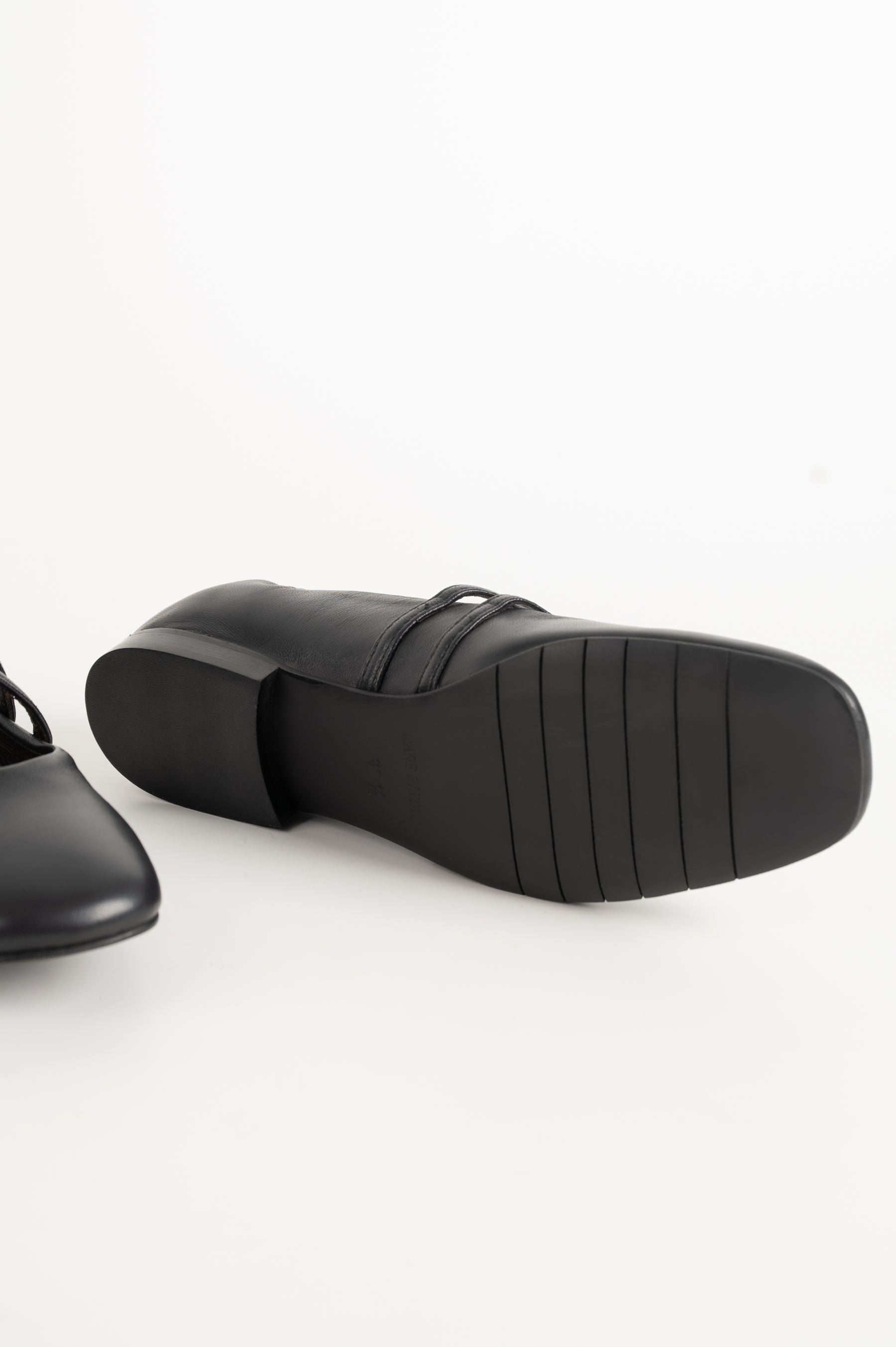 Mary Jane Flat Giana | Abyss Black Nappa Leather