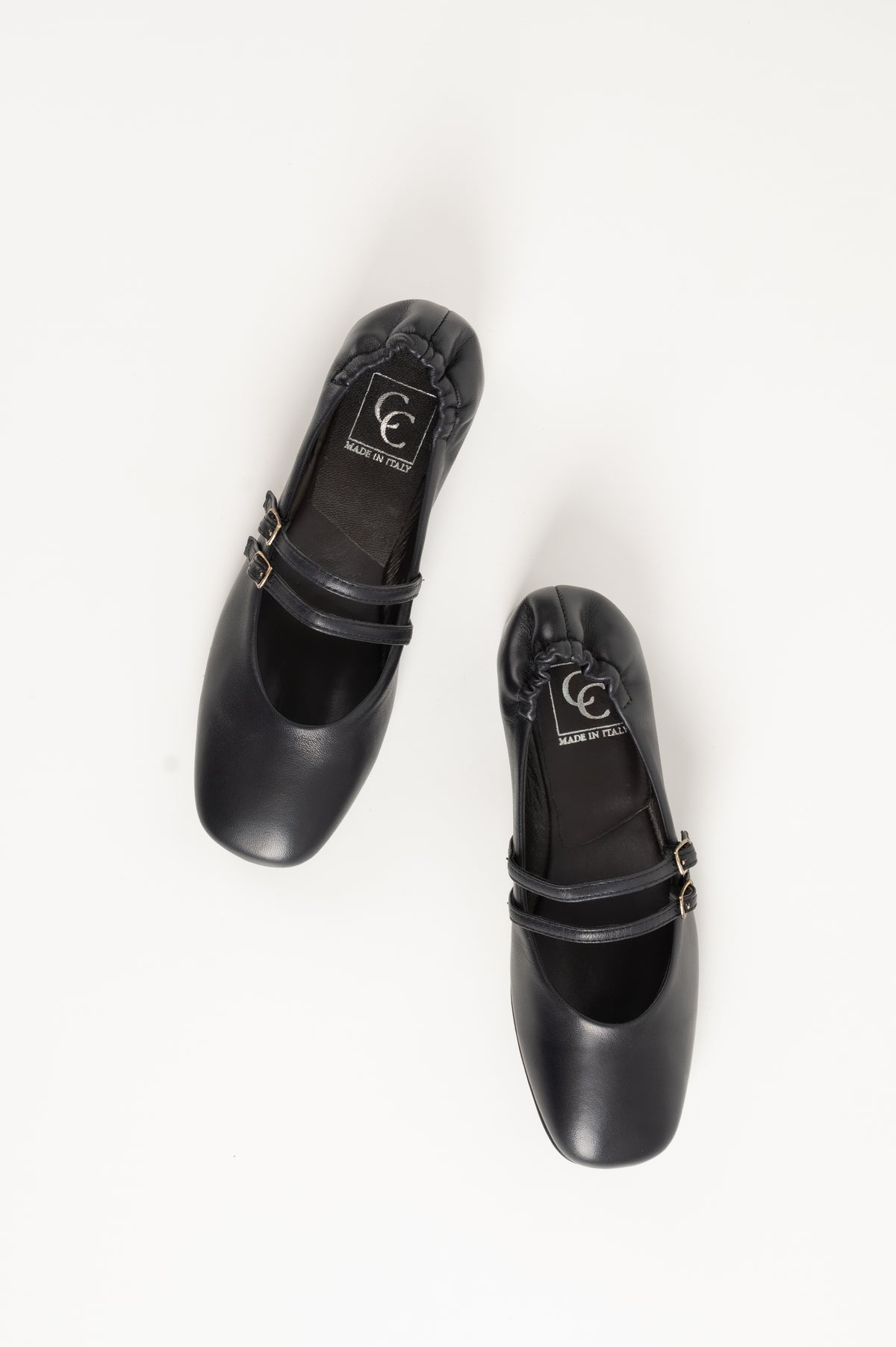 Mary Jane Flat Giana | Abyss Black Nappa Leather
