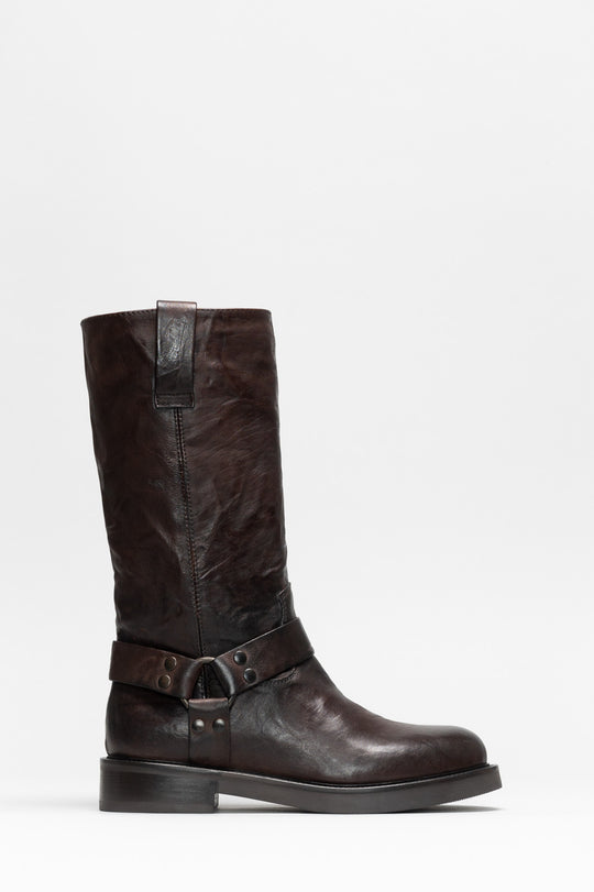 Biker Boot Parker | Rustic Brown Calf Leather