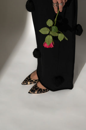 Slingback Flat Malin 600 | Leopard Satin