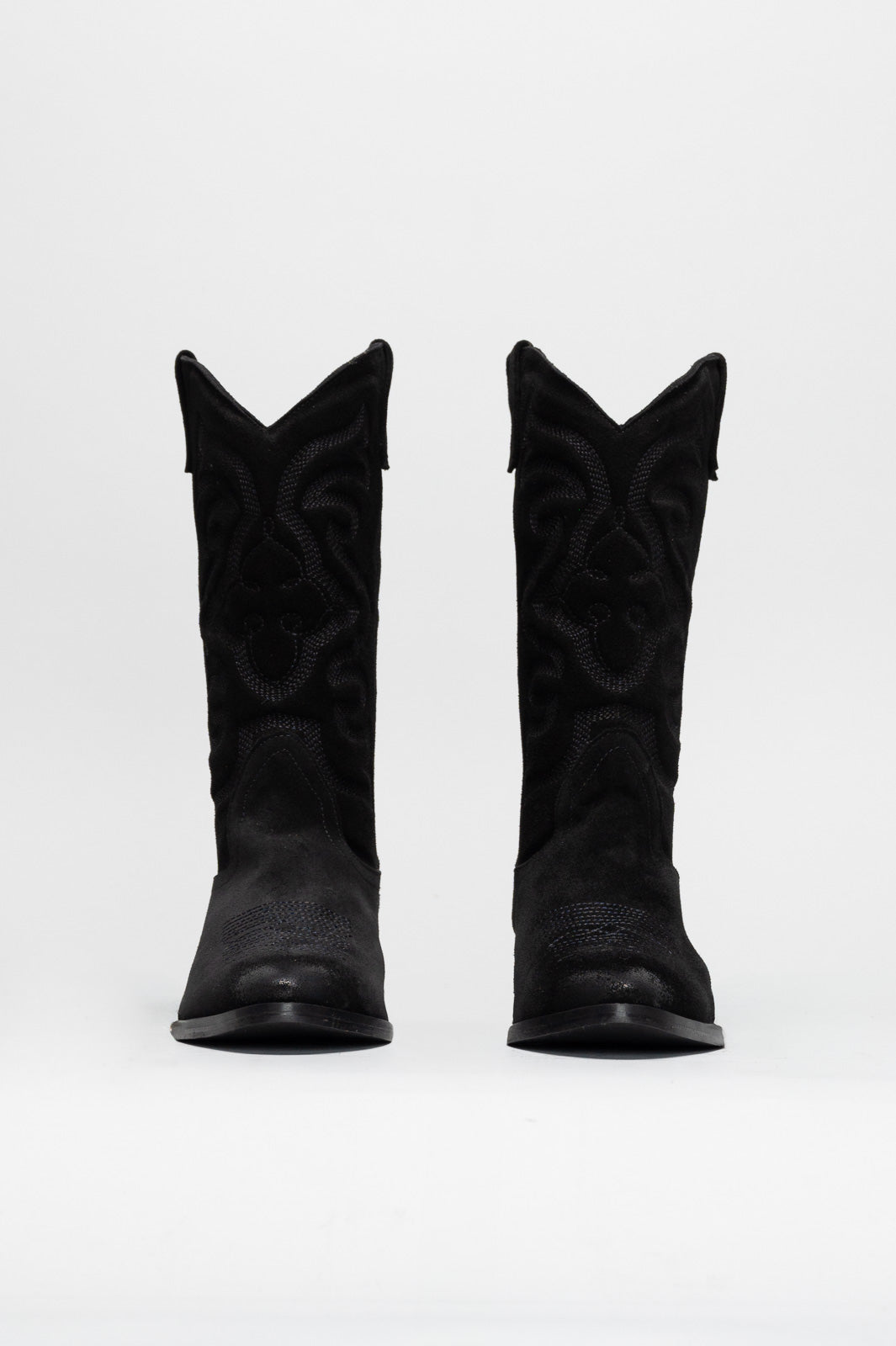 Western Boot Isabelle | Midnight Black Vintage Suede