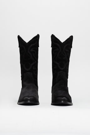 Western Boot Isabelle | Midnight Black Vintage Suede