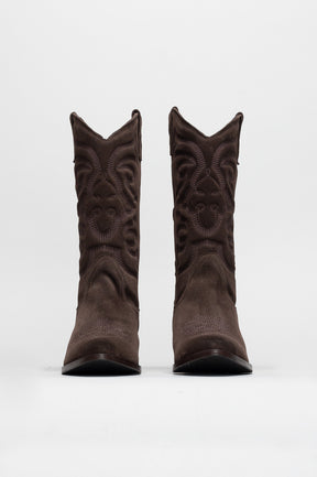 Western Boot Isabelle | Cacao Brown Vintage Suede