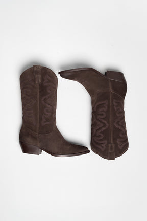 Western Boot Isabelle | Cacao Brown Vintage Suede