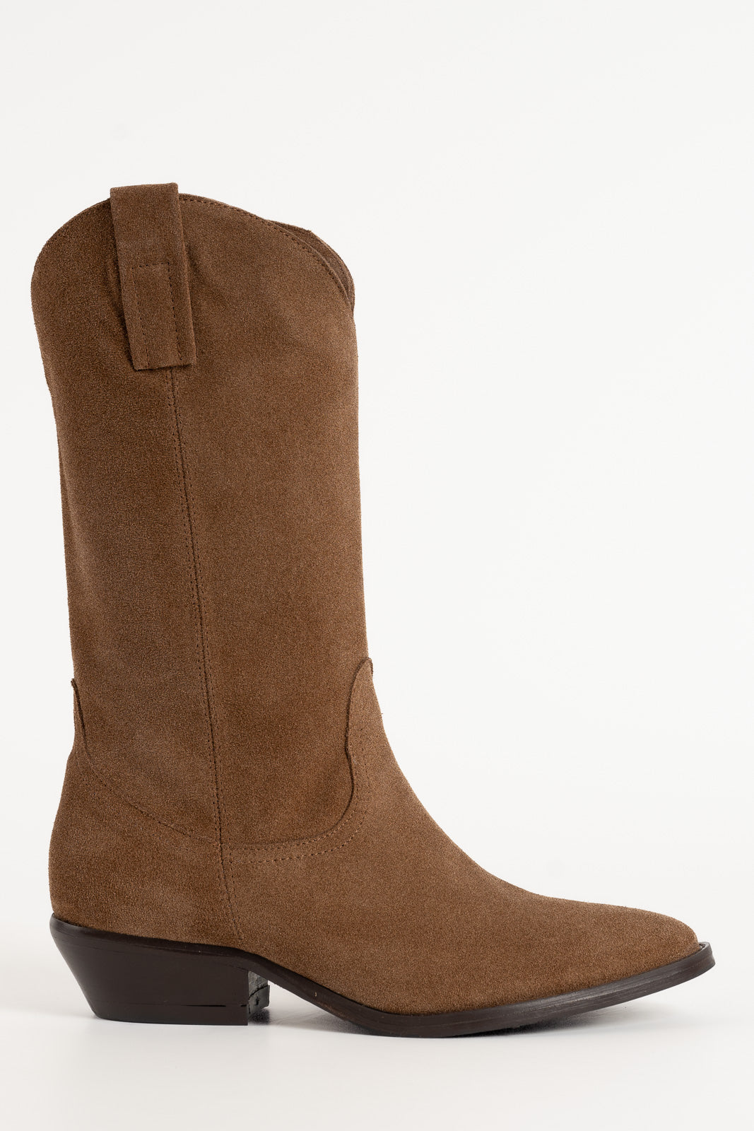 Western Boot Isabelle | Tobacco Beige Suede
