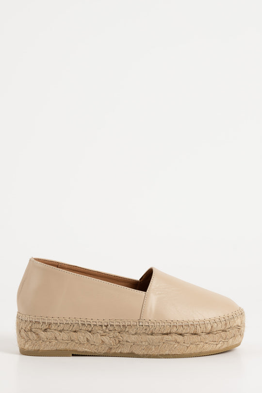Espadrille Badalona | Beige Nappa Leather
