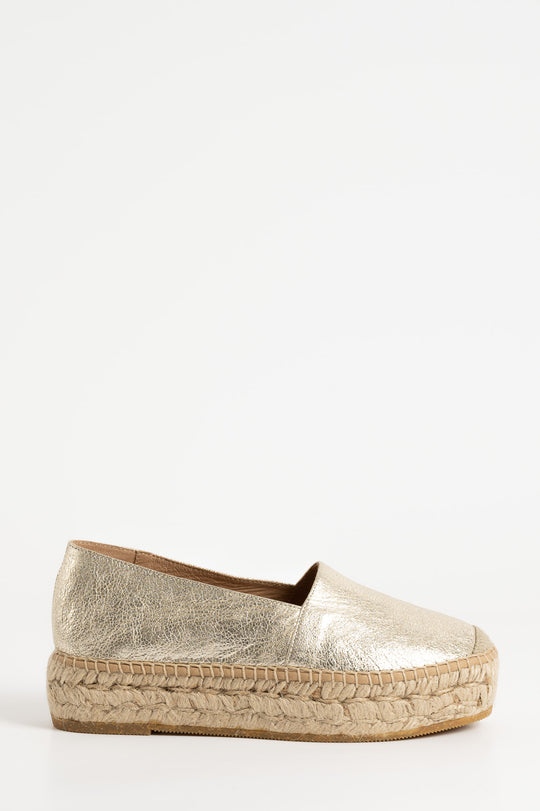 Espadrille Badalona | Platino Nappa Leather
