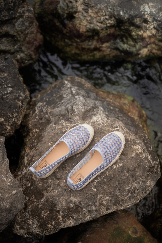 Mesh Espadrille Vitoria | Blue Fabric