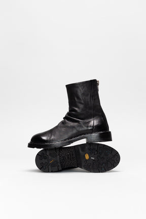 Zip Boot Texano | Ink Black Calf Leather