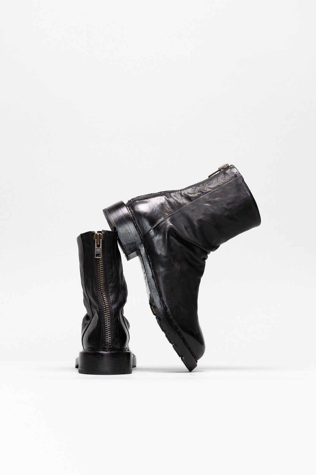 Zip Boot Texano | Ink Black Calf Leather
