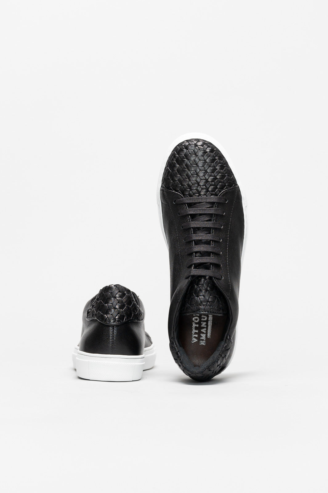 Sneaker Braided | Graphite Black Calf Leather