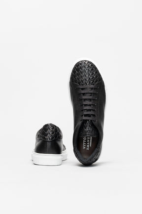 Sneaker Braided | Graphite Black Calf Leather
