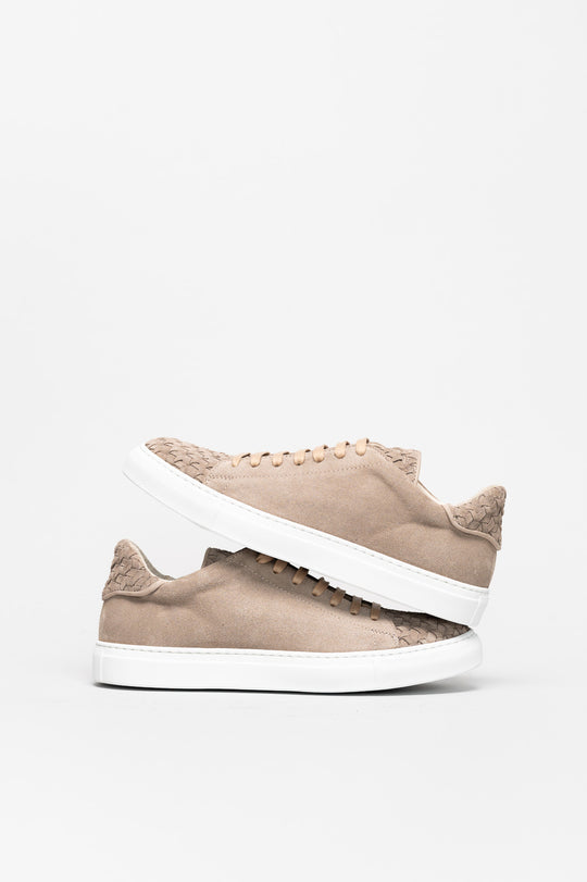 Sneaker Braided | Sand Beige Calf Suede