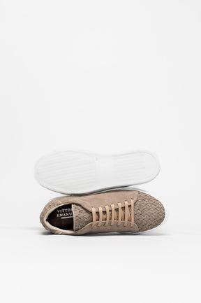 Sneaker Braided | Sand Beige Calf Suede