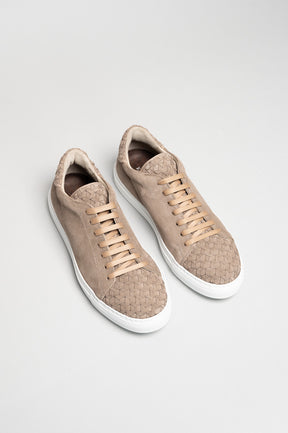 Sneaker Braided | Sand Beige Calf Suede