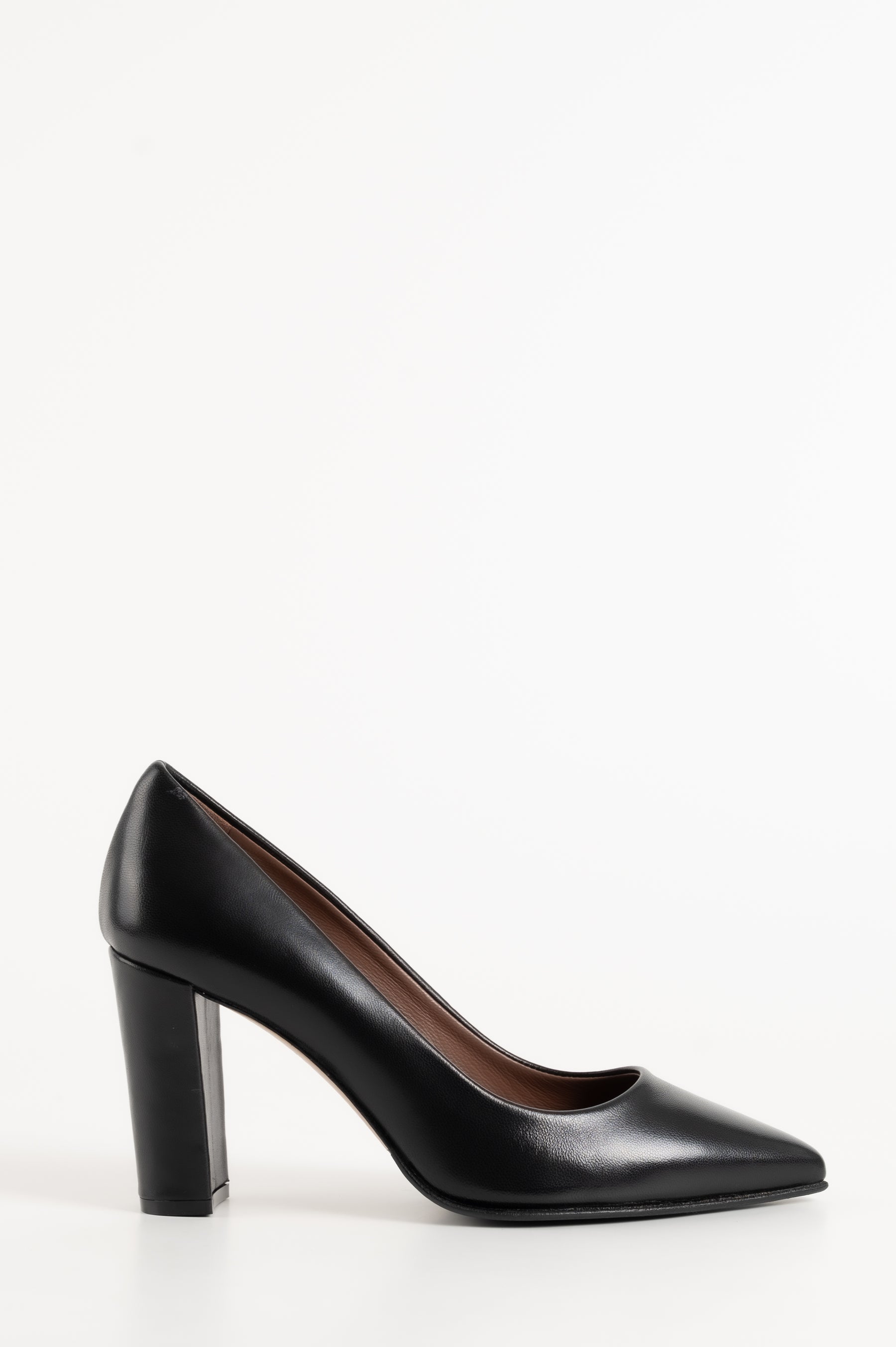 Classic Pump Block 8cm | Black Nappa Leather