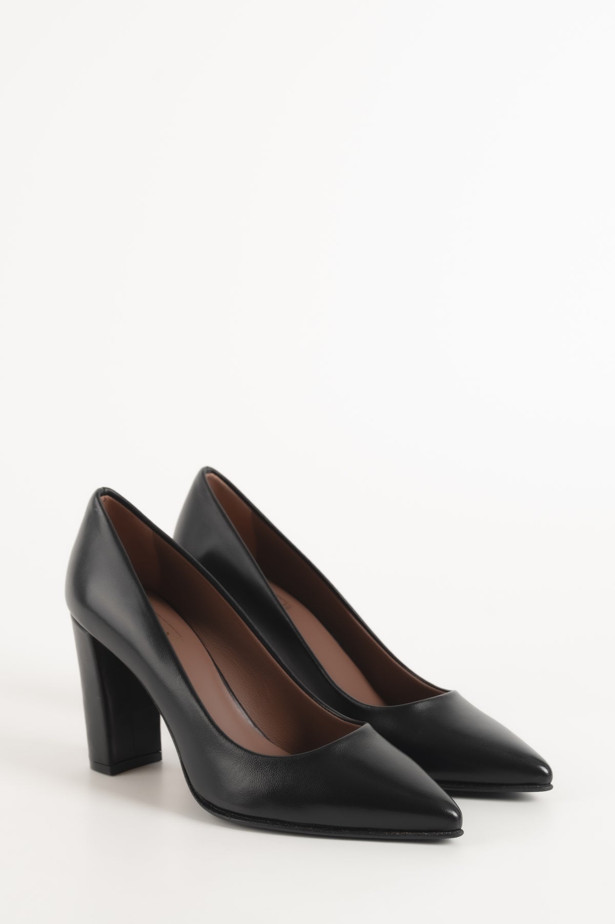 Classic Pump Block 8cm | Black Nappa Leather