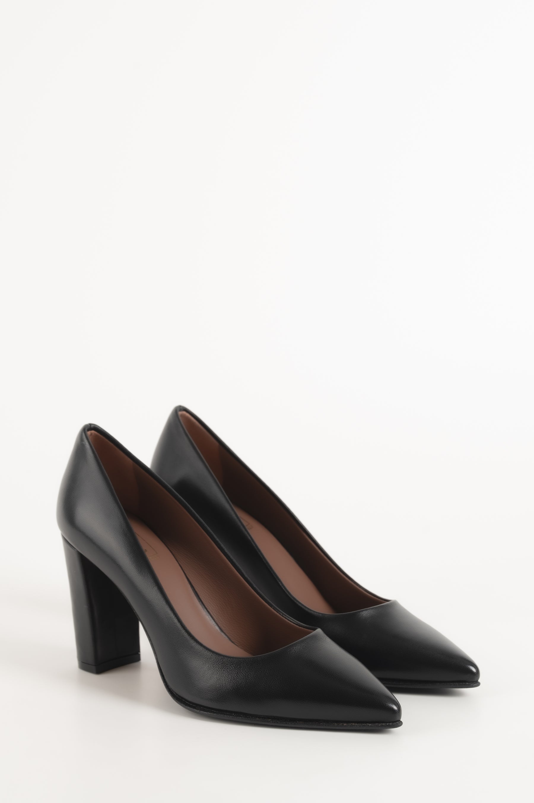 Classic Pump Block 8cm | Black Nappa Leather