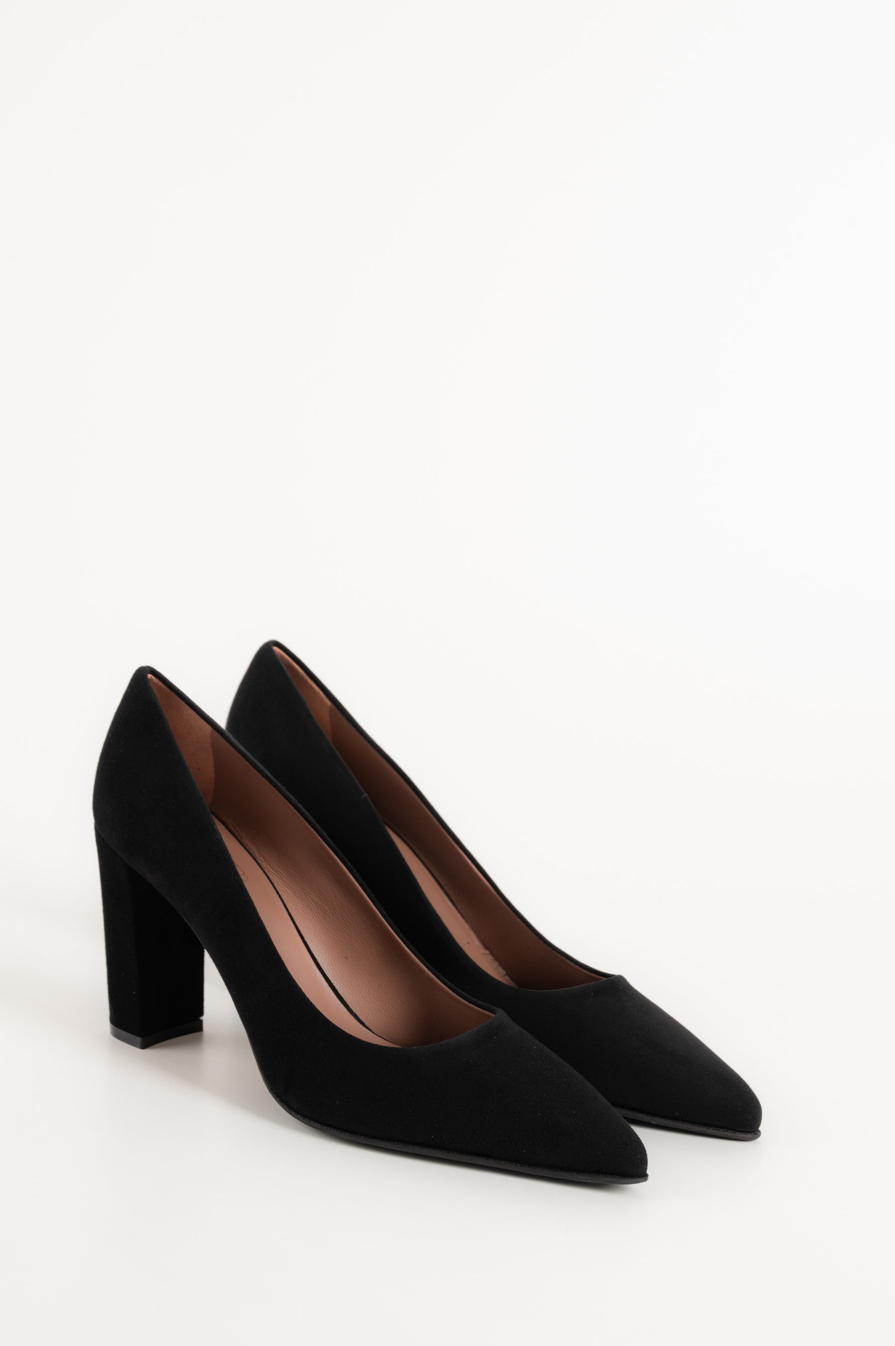 Classic Pump Block 8cm | Black Suede