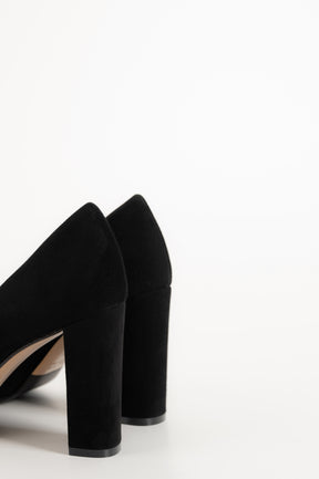 Classic Pump Block 8cm | Black Suede