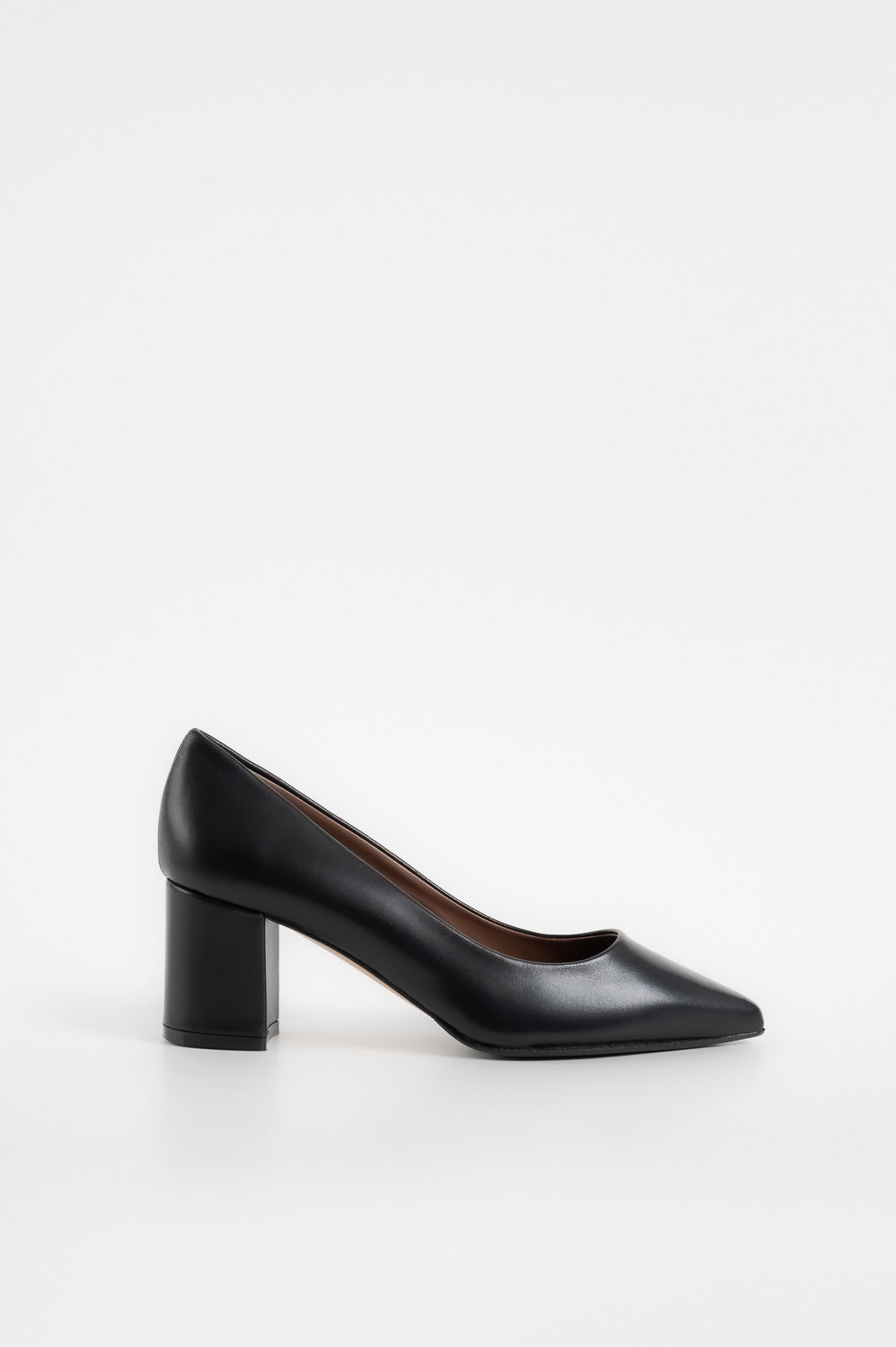Classic Pump Block 6cm | Black Nappa Leather