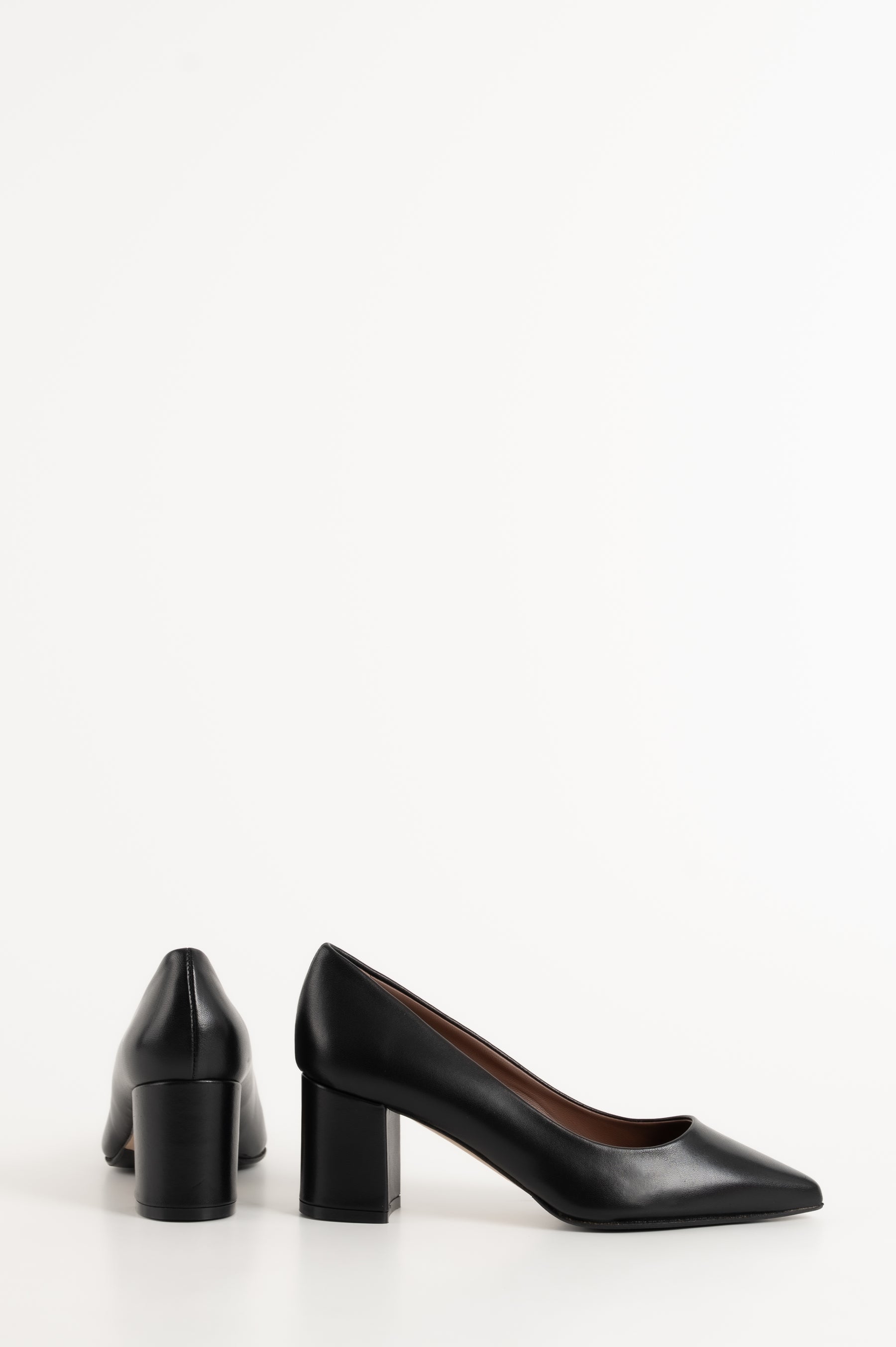 Classic Pump Block 6cm | Black Nappa Leather