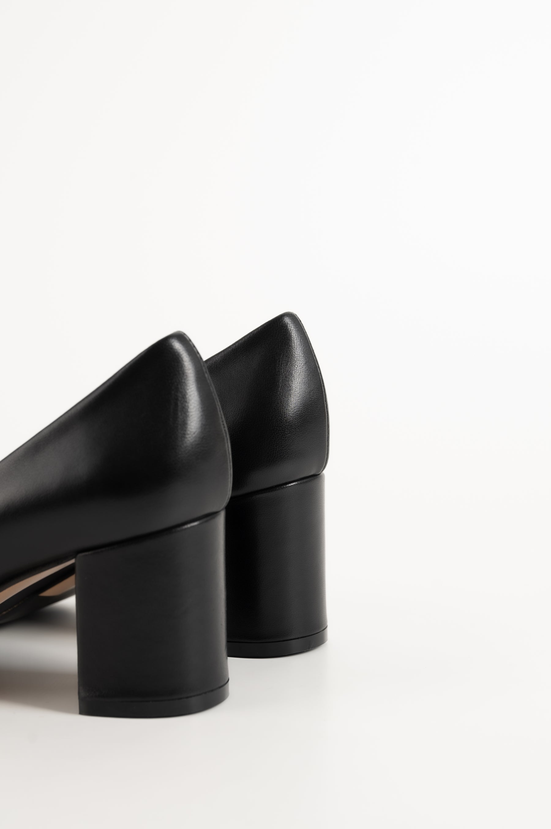 Classic Pump Block 6cm | Black Nappa Leather